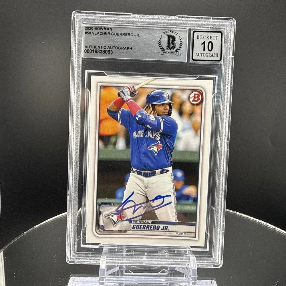 Topps 2020 Bowman Vladimir Guerrero Jr. #50 Blue Jays Beckett 10 Autograph
